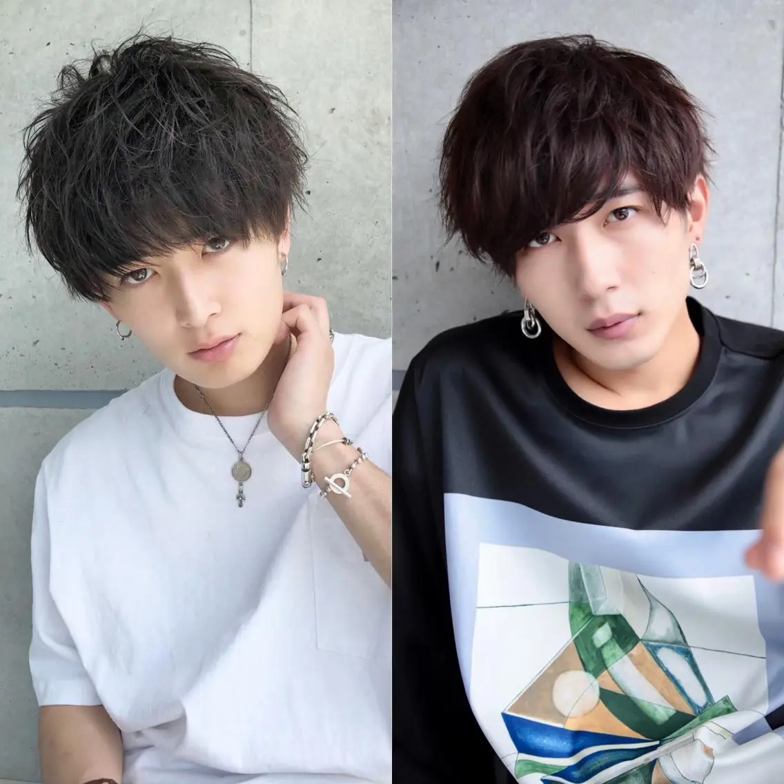 ショート カラー メンズ 透明感♡グレージュ ♡ミルクティー♡のヘアスタイル