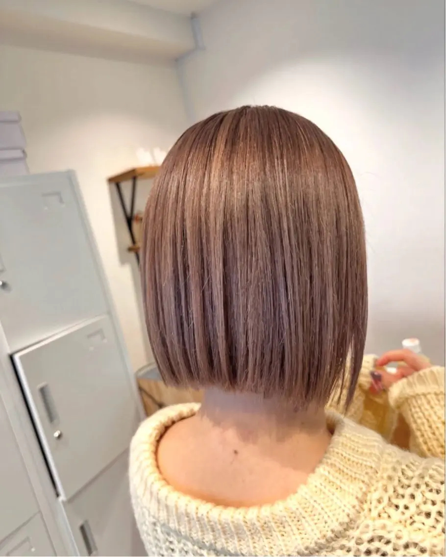 ミディアム カット ヘアカラー 井上 樹のヘアスタイル