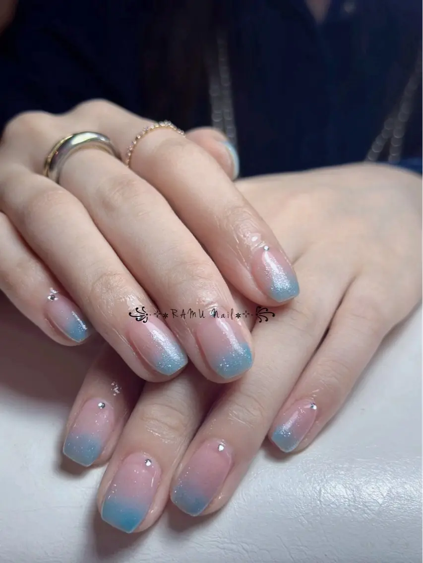 ネイル キラキラネイル マグネットネイル ミラーネイル ピンク 春ネイル ハンドネイル RAMU Nail 恵比寿店のネイルデザイン