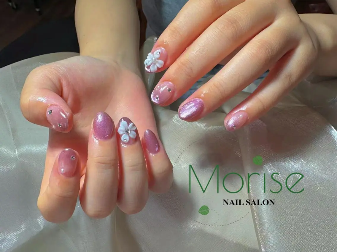 ネイル 長さ出し フラッシュネイル フットネイル フレンチネイル ジェルネイル ハンドネイル ハンドケア MoriseNail 原宿店のネイルデザイン