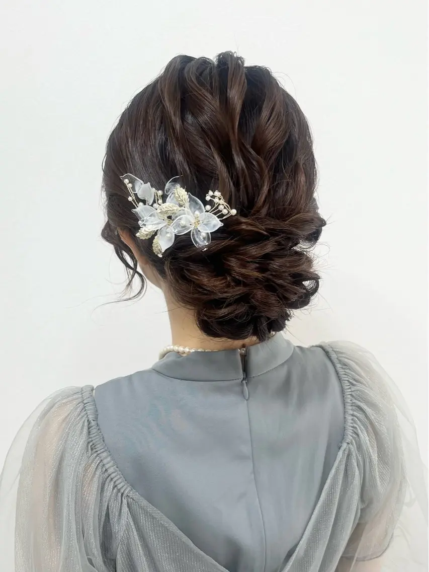 セミロング ヘアアレンジ ヘアセット ヘアセットサロン /上坪愛美のヘアスタイル