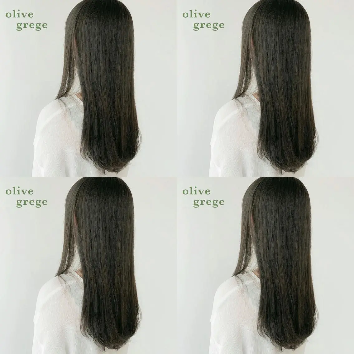 ロング カラー 黒髪 ブリーチ グレージュ ブリーチなしカラー オリーブグレージュ navile原宿 yumaのヘアスタイル