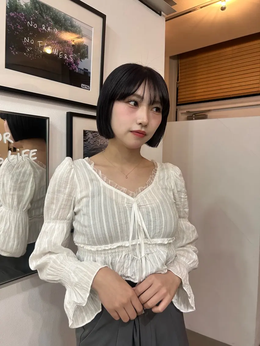 ショート かがやしづ ⭐️ベージュのヘアスタイル