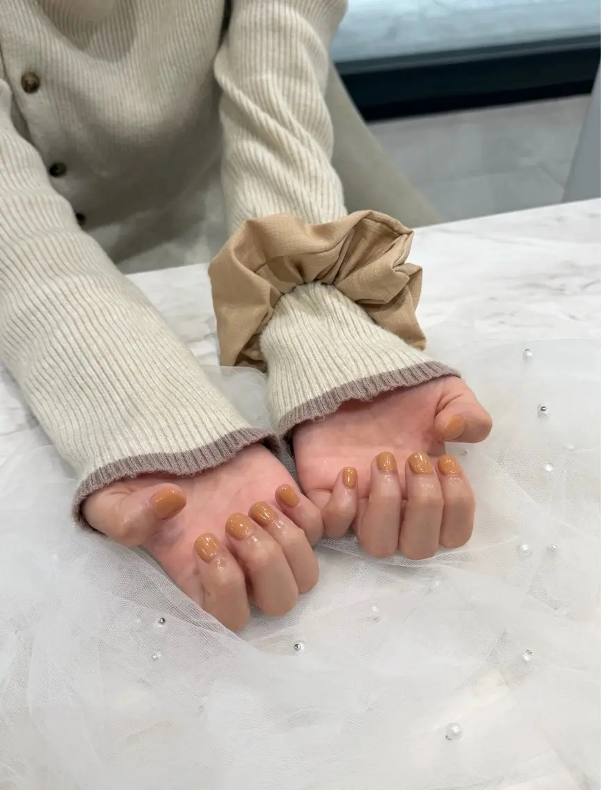 ネイル オレンジ ネイルドシレラ パセーラのネイルデザイン