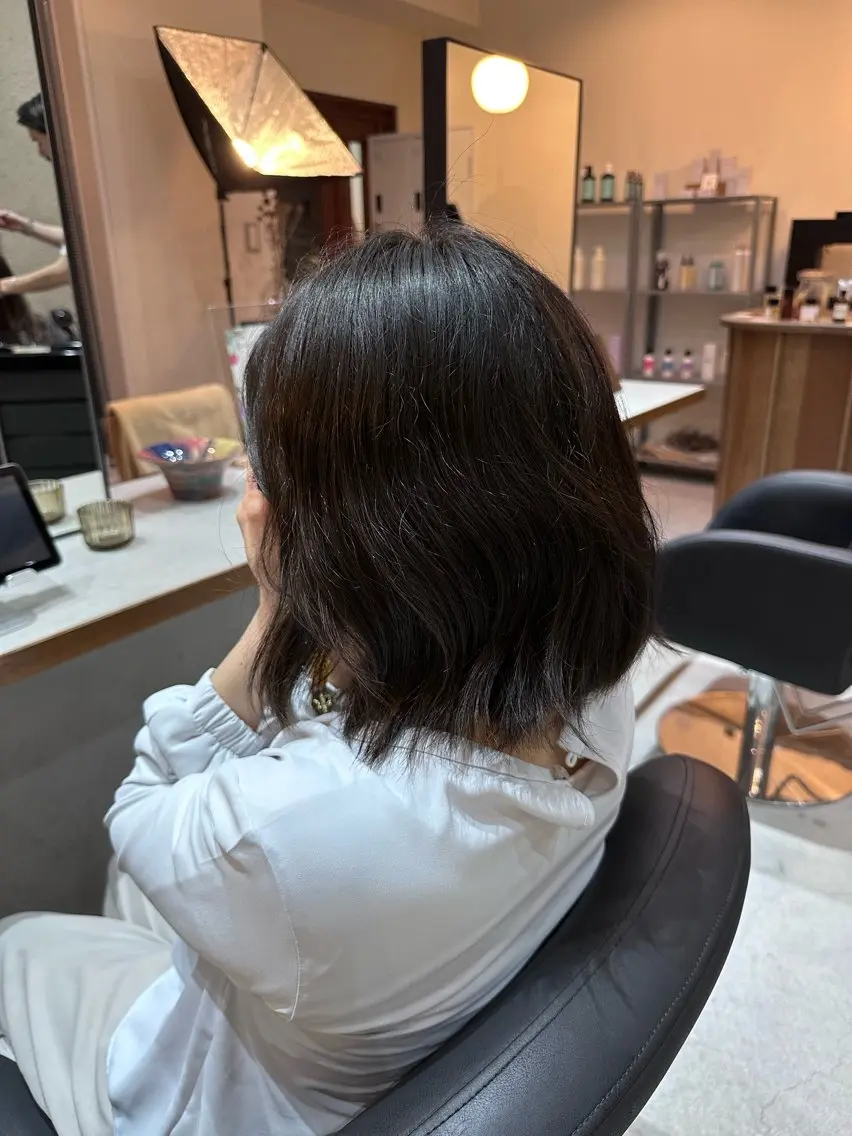ミディアム 縮毛矯正 トリートメント Shiro RENのヘアスタイル