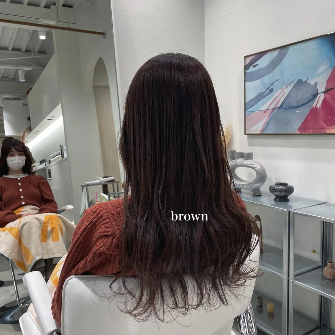 ロング カラー ブラウンカラー 峯崎 葵のヘアスタイル