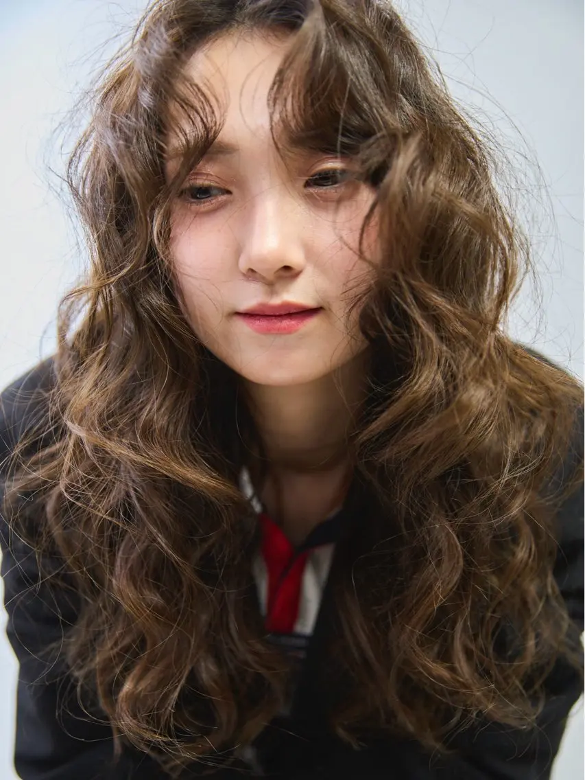 ロング パーマ ボブ レイヤーカット デジタルパーマ カット パーマ 【お洒落パーマ】 Elme　肥塚康汰郎のヘアスタイル