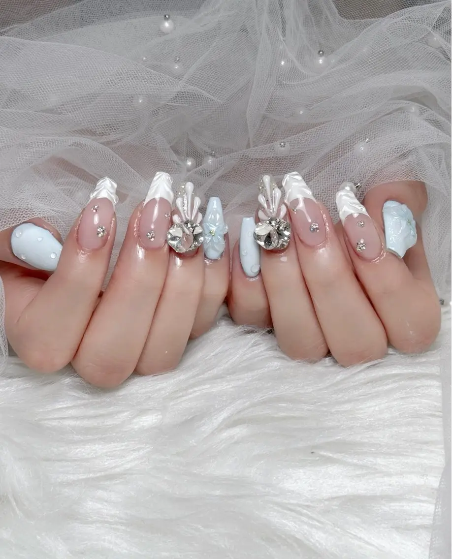 ネイル ジェルネイル 韓国ネイル シンプルネイル 夏ネイル ワンホンネイル ハンドネイル ハンドケア NEM nailstudioのネイルデザイン