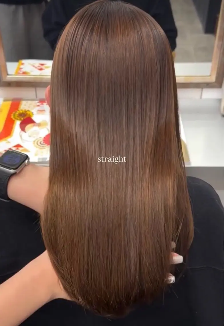 ロング カット 縮毛矯正 トリートメント MIKI /縮毛矯正 /レイヤーカットのヘアスタイル