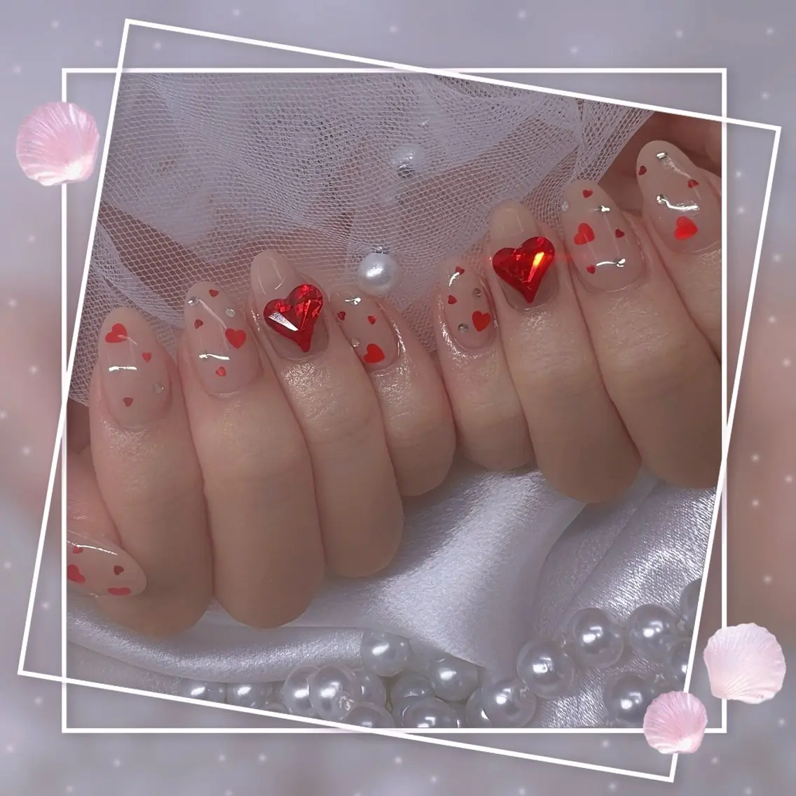 ネイル チークネイル ガーリー グラデーション マグネットネイル ピンク ハンドネイル ハンドケア Chill Nailsalonのネイルデザイン