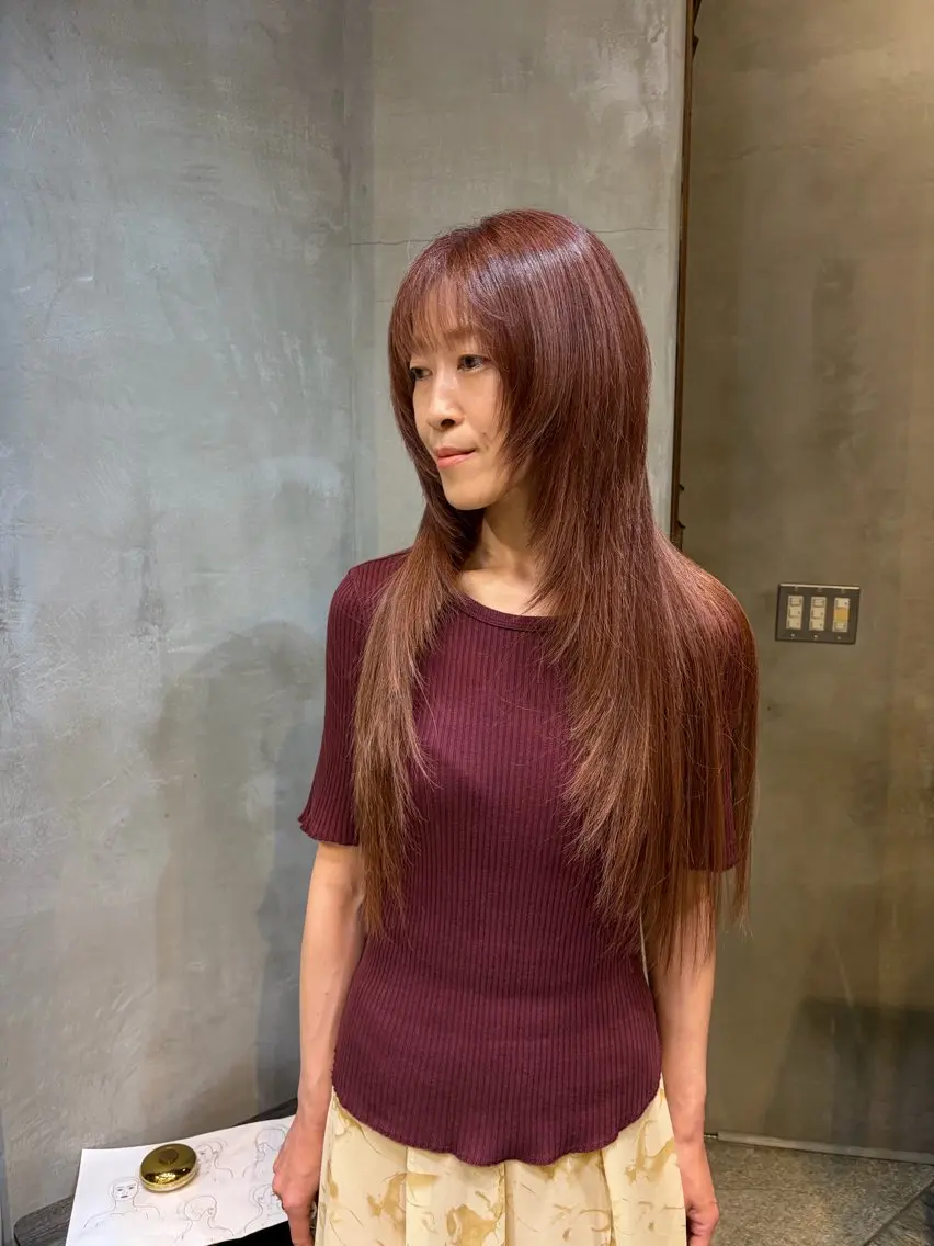 ロング カット トリートメント 松下 倫子のヘアスタイル