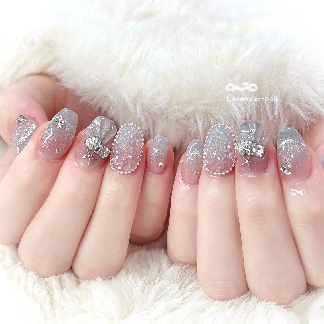 ネイル ハンドネイル Lavender nail·中島公園のネイルデザイン
