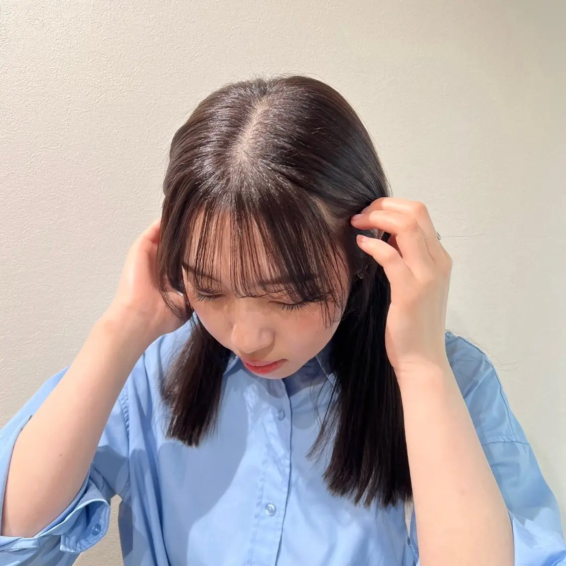 セミロング カラー セミロングパーマ ブリーチ ブラウンカラー ケアブリーチ ダブルカラー 𝙎𝙚𝙞𝙧𝙖 ☆カット/パーマのヘアスタイル