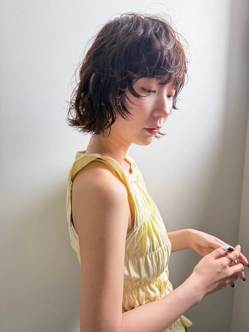 ショート パーマ パーマ/透明感カラー 元町🌱takutoのヘアスタイル