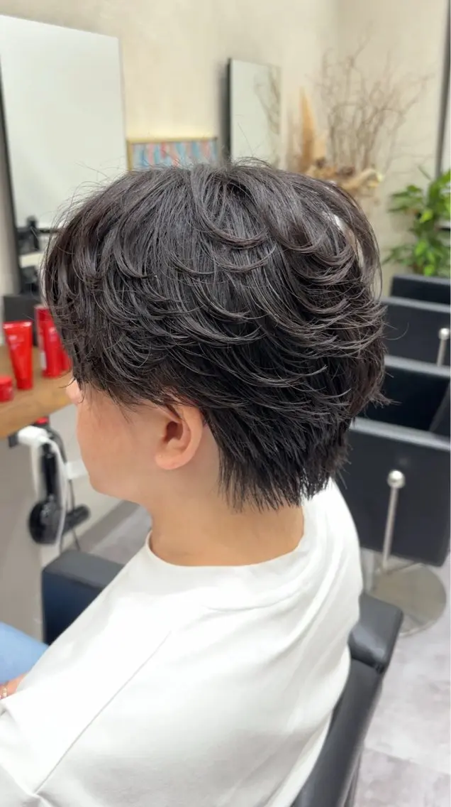 パーマ メンズ フェザーパーマ メンズパーマ カット パーマ mikuto メンズ/パーマのヘアスタイル