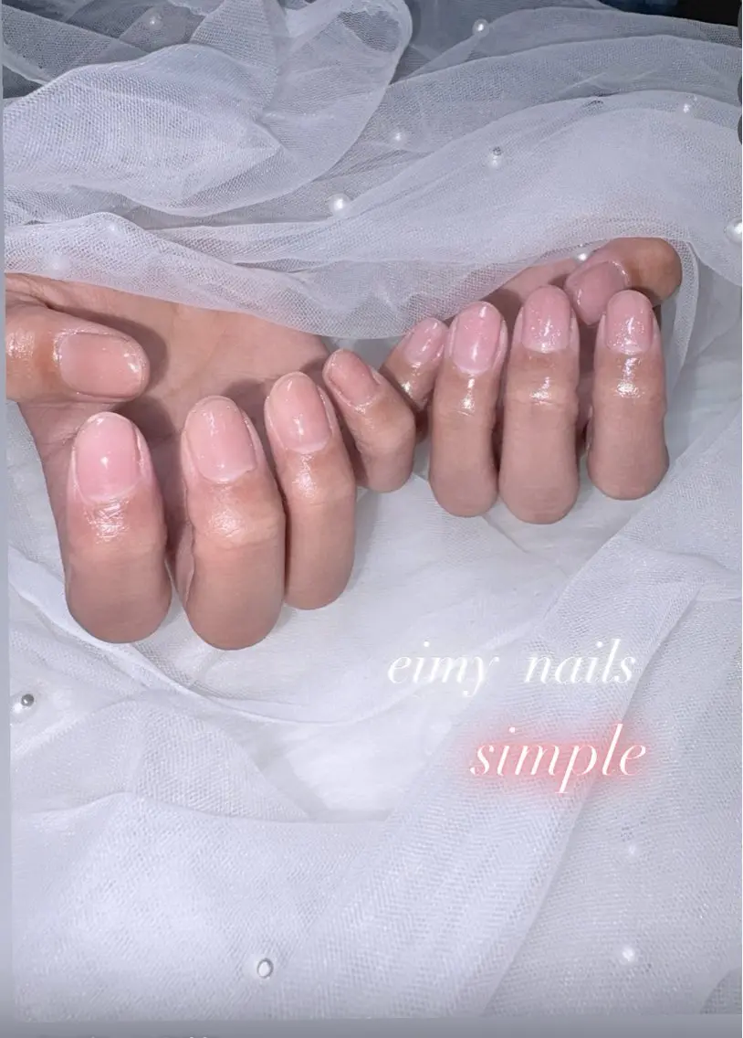 ネイル マグネットネイル マグネットワンカラー ワンカラーネイル シンプルネイル 春ネイル ハンドネイル eimy nails♡のネイルデザイン