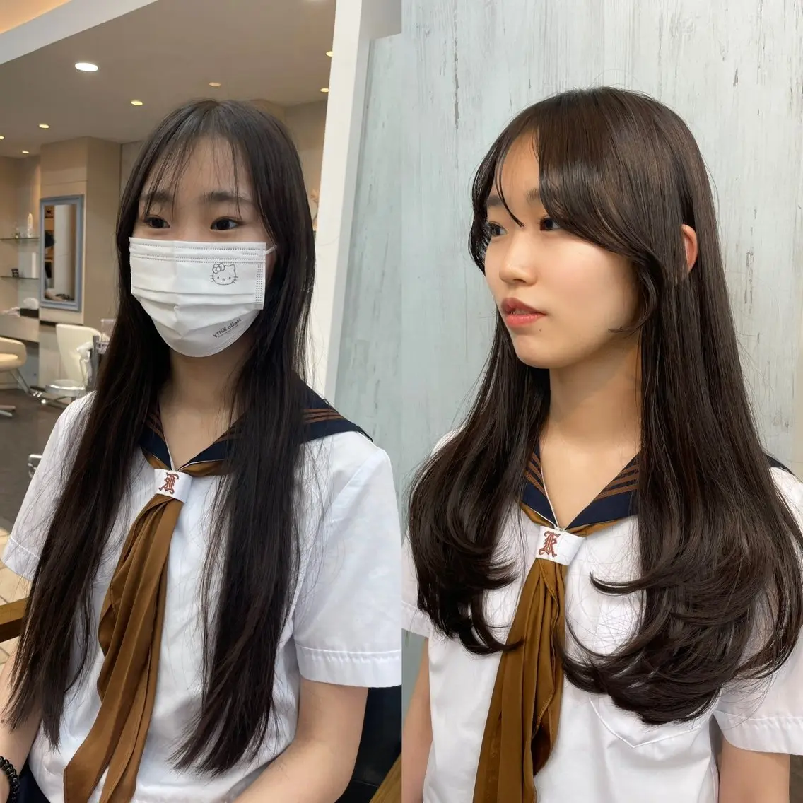 ロング カット 韓国ヘア🤍🇰🇷 🫶🏻吉満のヘアスタイル