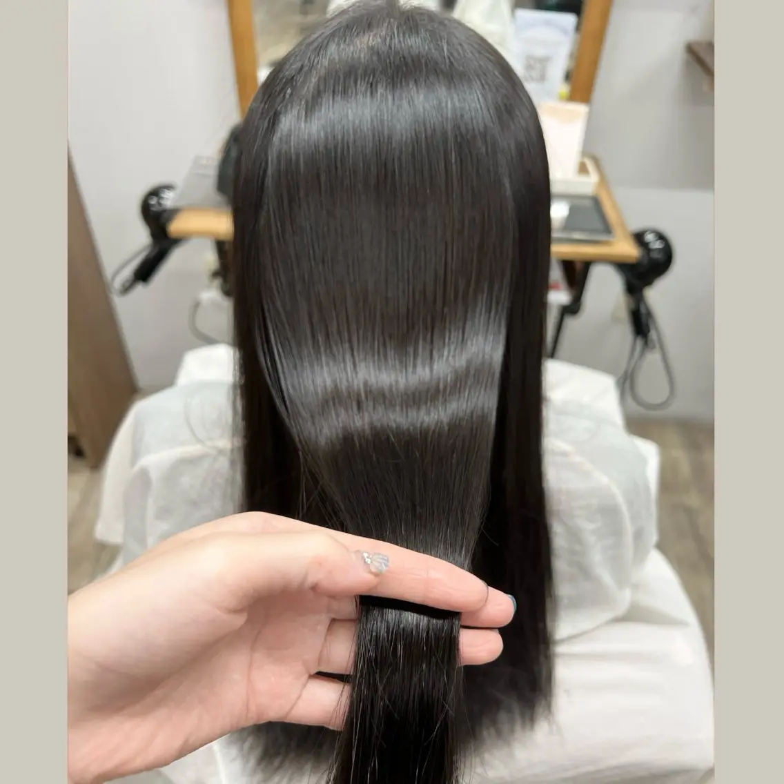 ロング パーマ ロング 縮毛矯正 ストレートパーマ 小谷野 七海🐬のヘアスタイル