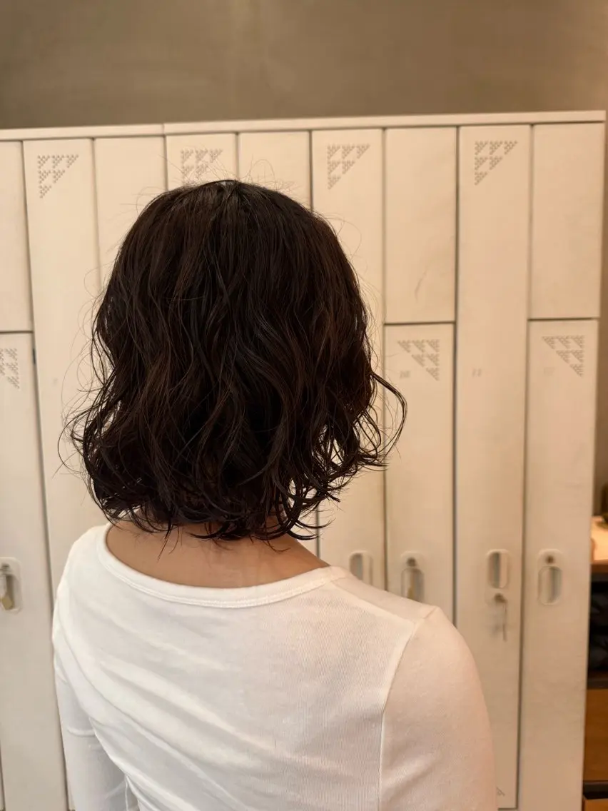 ミディアム パーマ 梅田美容室／ ときのヘアスタイル