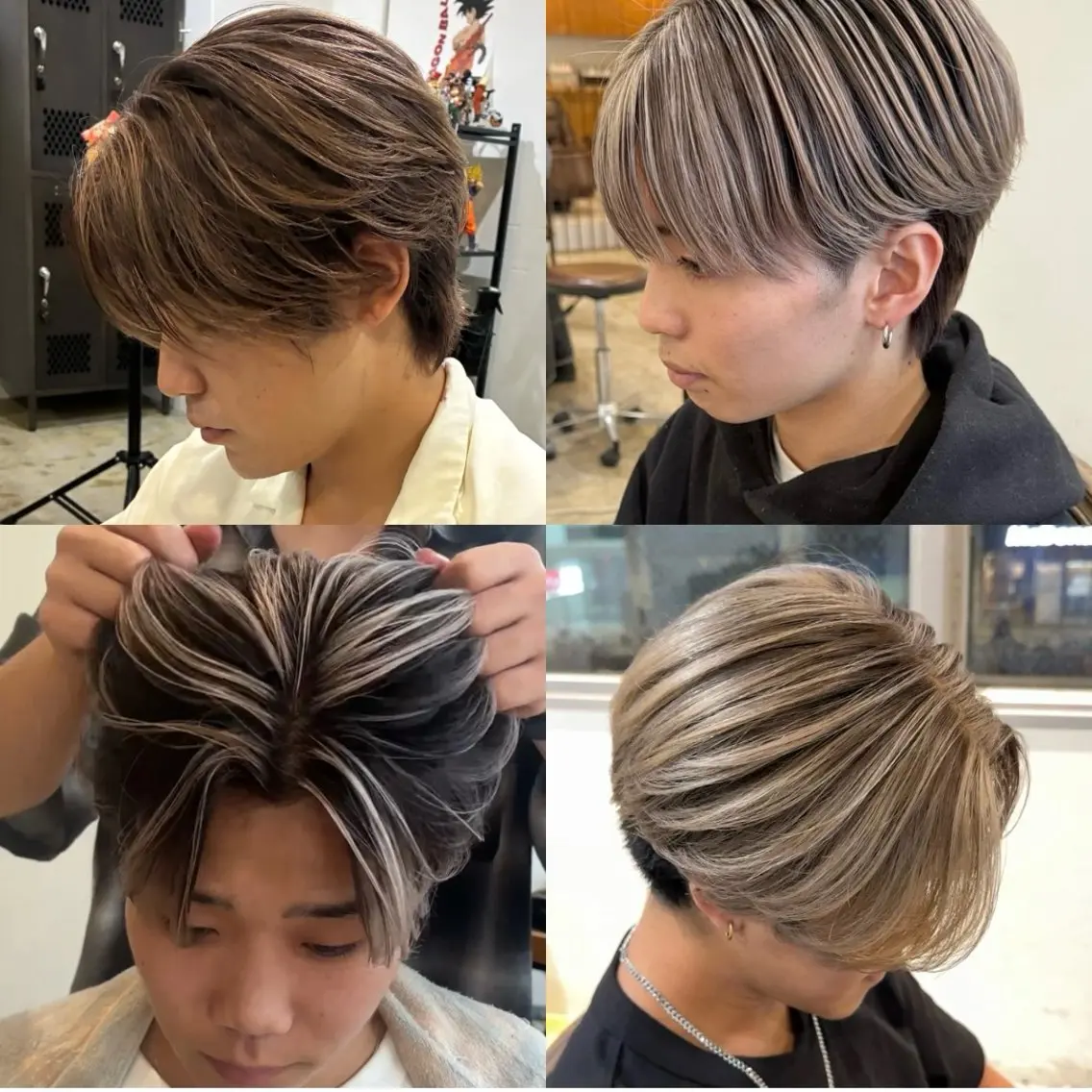 カラー メンズ ヘアカラー バレイヤージュ特化 三宅陸斗のヘアスタイル