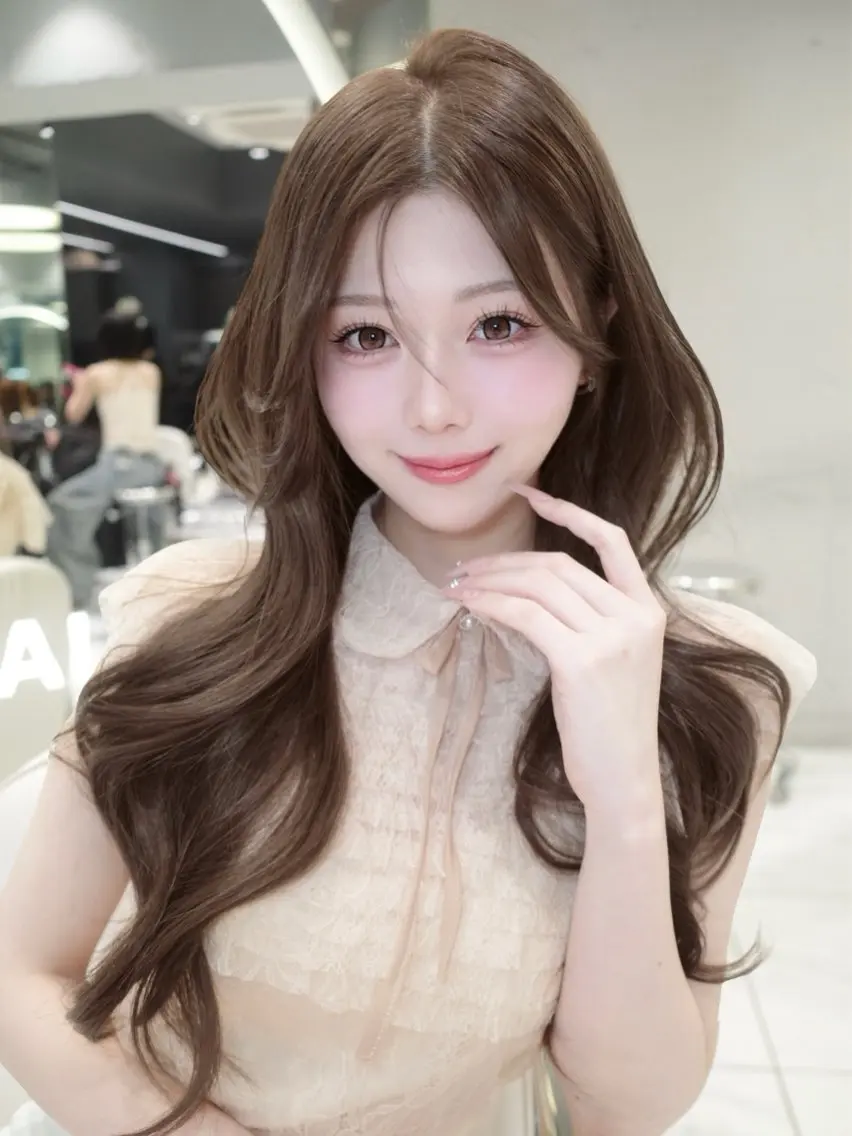 ロング カラー ヘアカラー トリートメント RioN/網紅ヘア 🩶透明感艶カラーのヘアスタイル