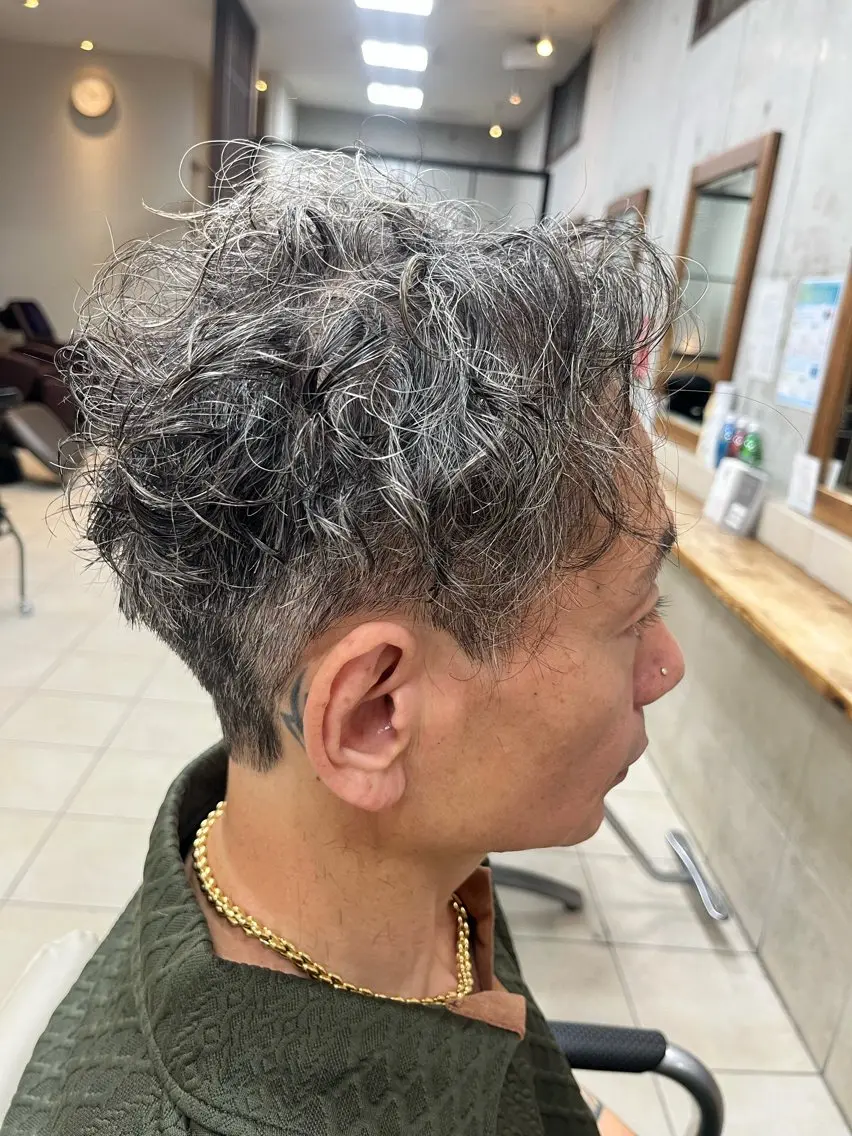 ショート パーマ メンズ メンズパーマ パーマ たなか なおのヘアスタイル