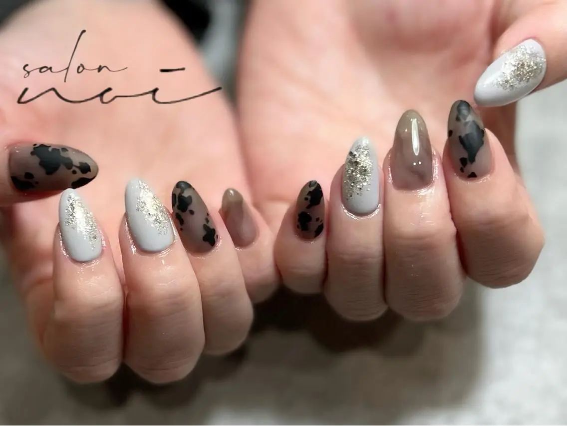 ネイル アートネイル マットネイル ハンドネイル salon noiのネイルデザイン