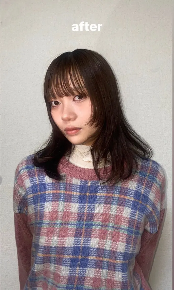 ロング カラー 顔周りカット ウルフカット ウルフ/ケアブリーチ ハイトーン/ナナのヘアスタイル