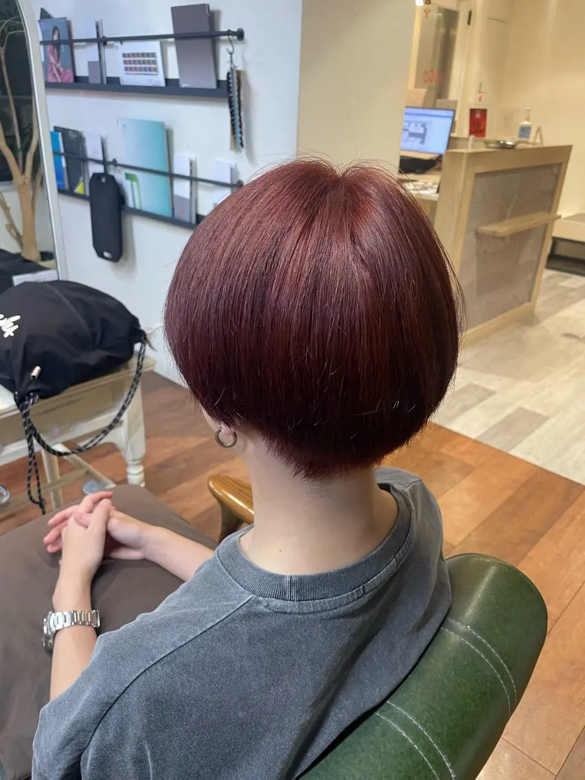 ショート メンズ メンズブリーチ ヘアカラー 🫧ツヤカラー🫧 上野/Rionのヘアスタイル
