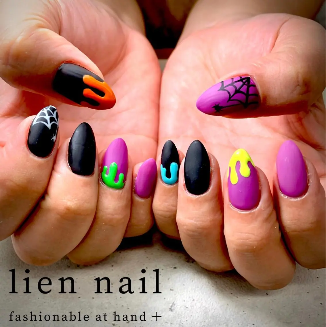ネイル ハロウィン ハンドネイル ハンドケア Queen nailのネイルデザイン