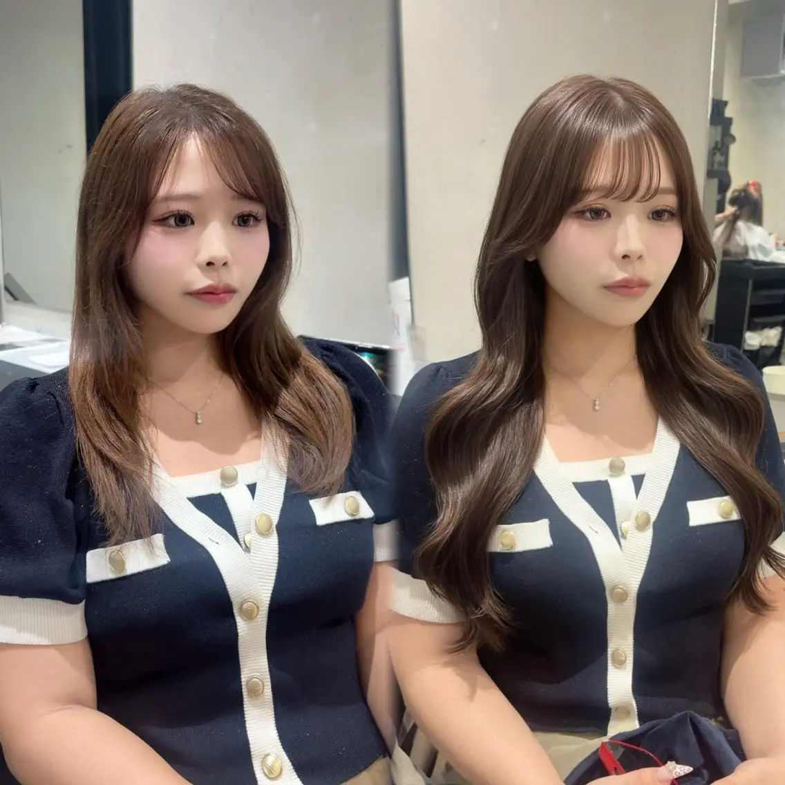 ロング エクステ 艶髪×透明感カラー ののかのヘアスタイル
