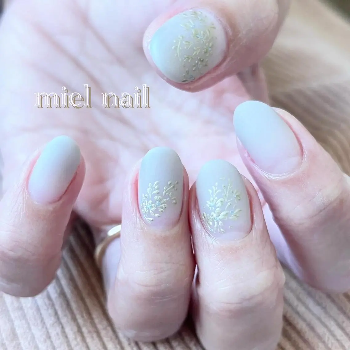 ネイル マットネイル 春ネイル ハンドネイル miel nailのネイルデザイン