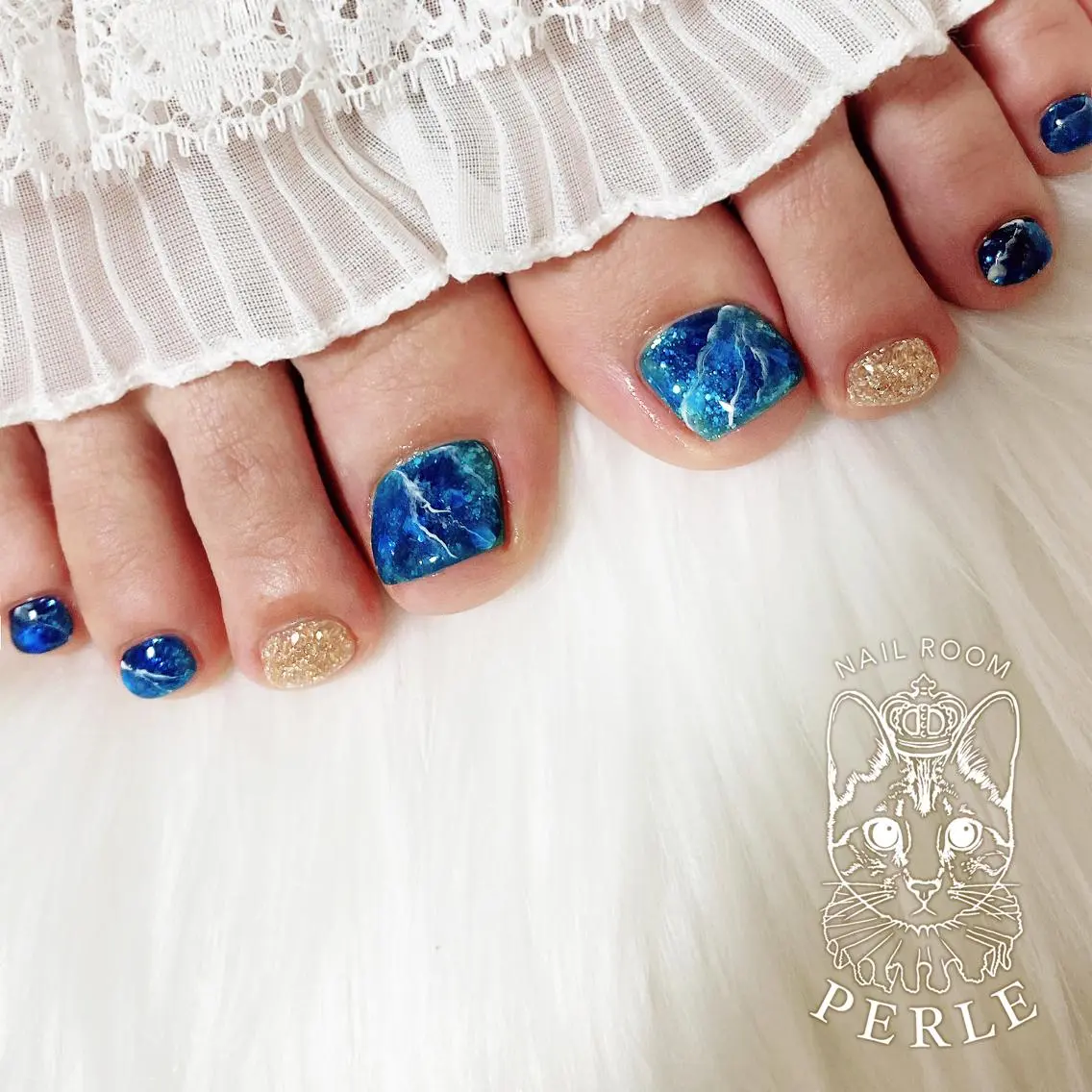 ネイル フットネイル nail room Perleのネイルデザイン