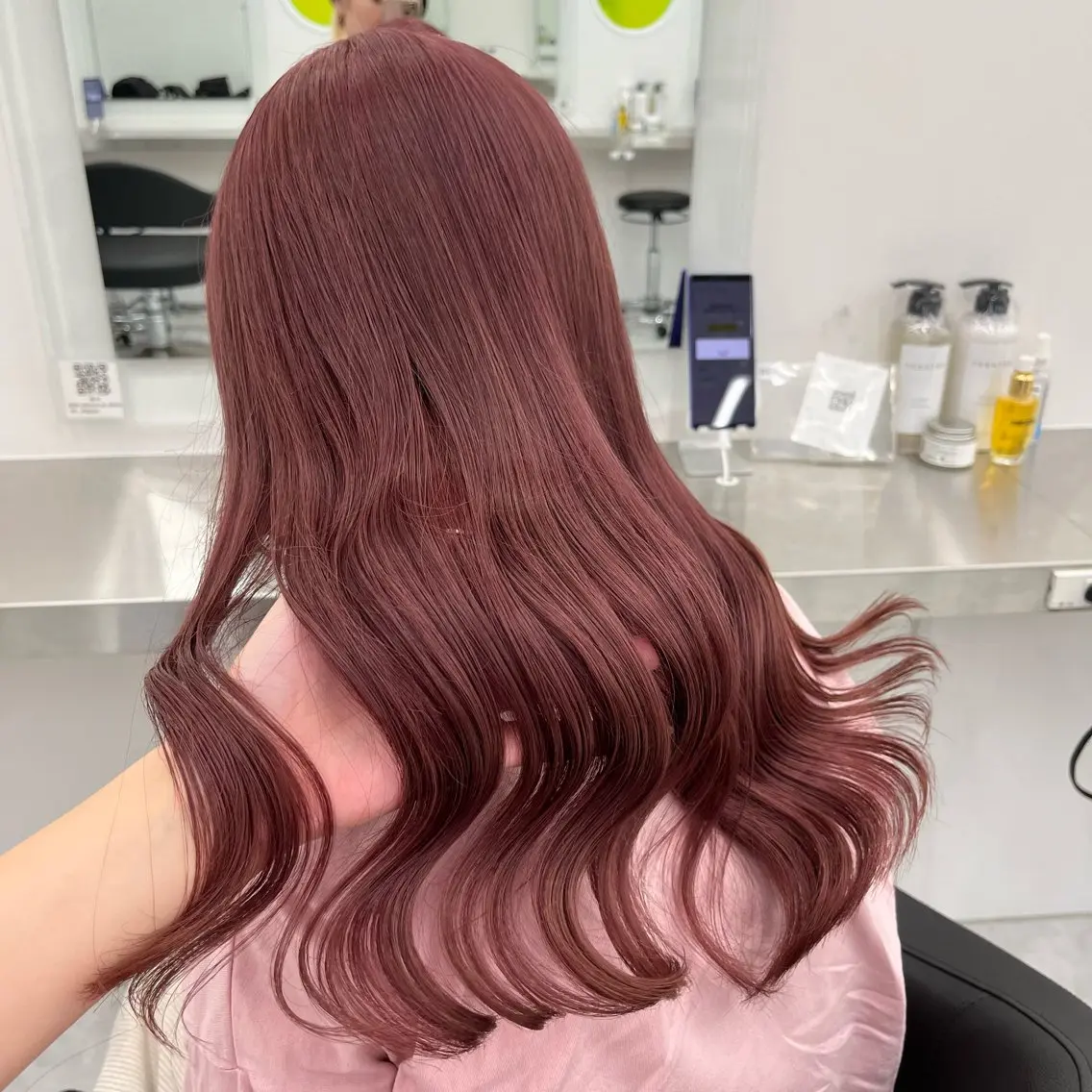ロング ヘアカラー トリートメント 💗韓国暖色ヘア NO.1💗🪽のヘアスタイル