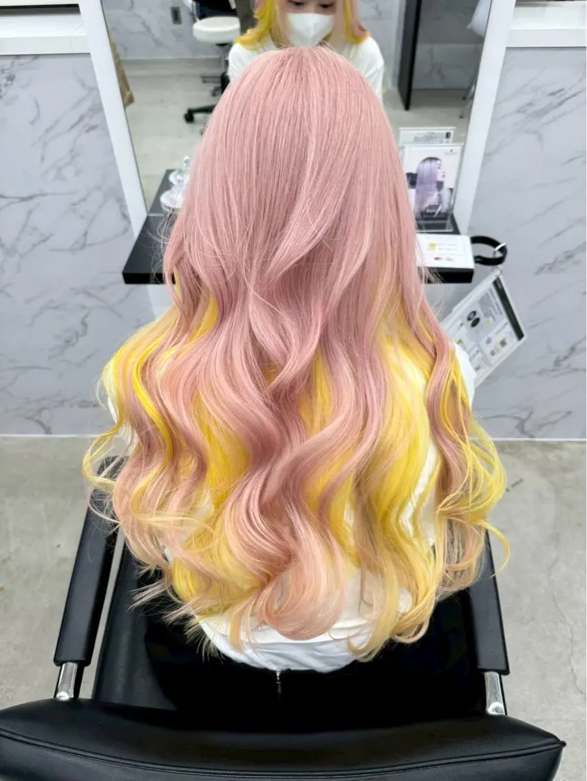 カラー ブリーチ 透明感カラー ヘアカラー 高橋 采江のヘアスタイル