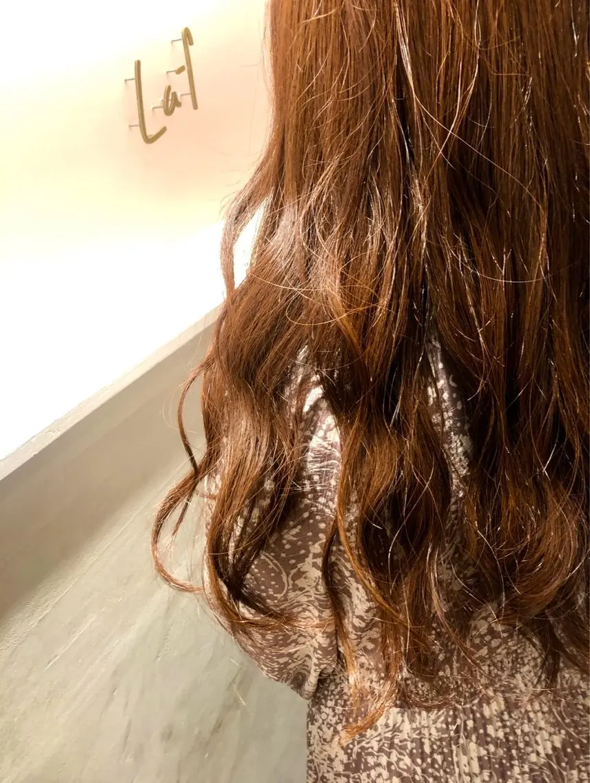 ミディアム カラー パーマ 髪質改善/縮毛矯正/ 透明感🩵NANAのヘアスタイル