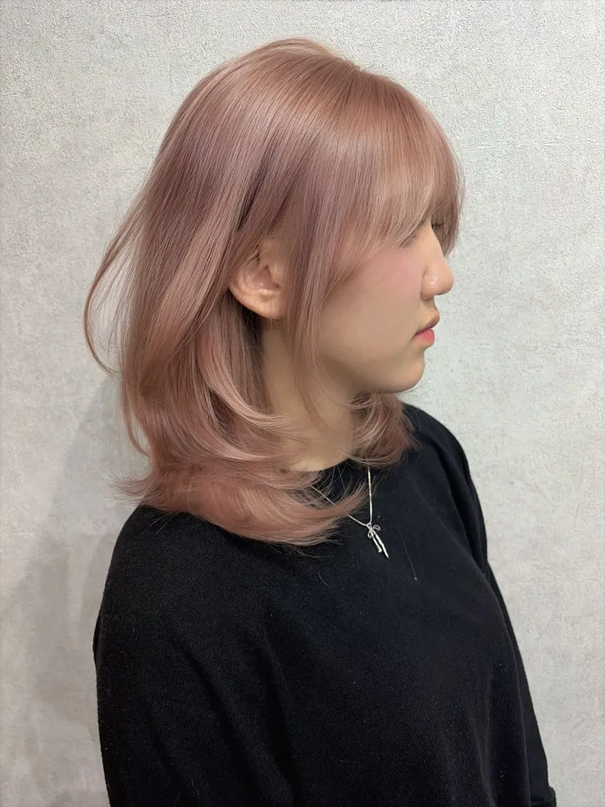 ミディアム カット ヘアカラー トリートメント maya🇰🇷韓国 レイヤー/顔まわりのヘアスタイル