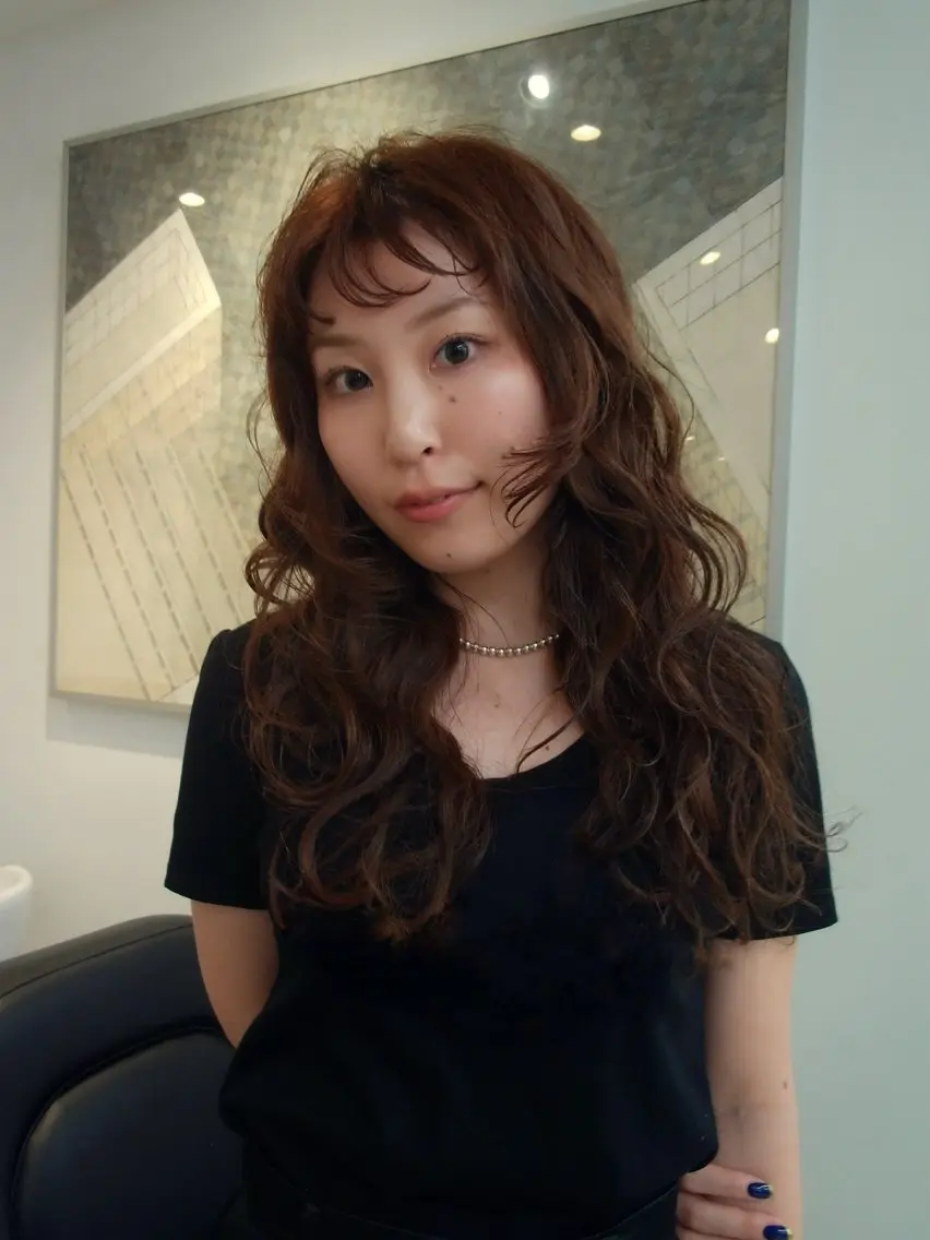 ロング ロング カット パーマ 似合わせレイヤー🪄 パーマ🌀/表参道のヘアスタイル