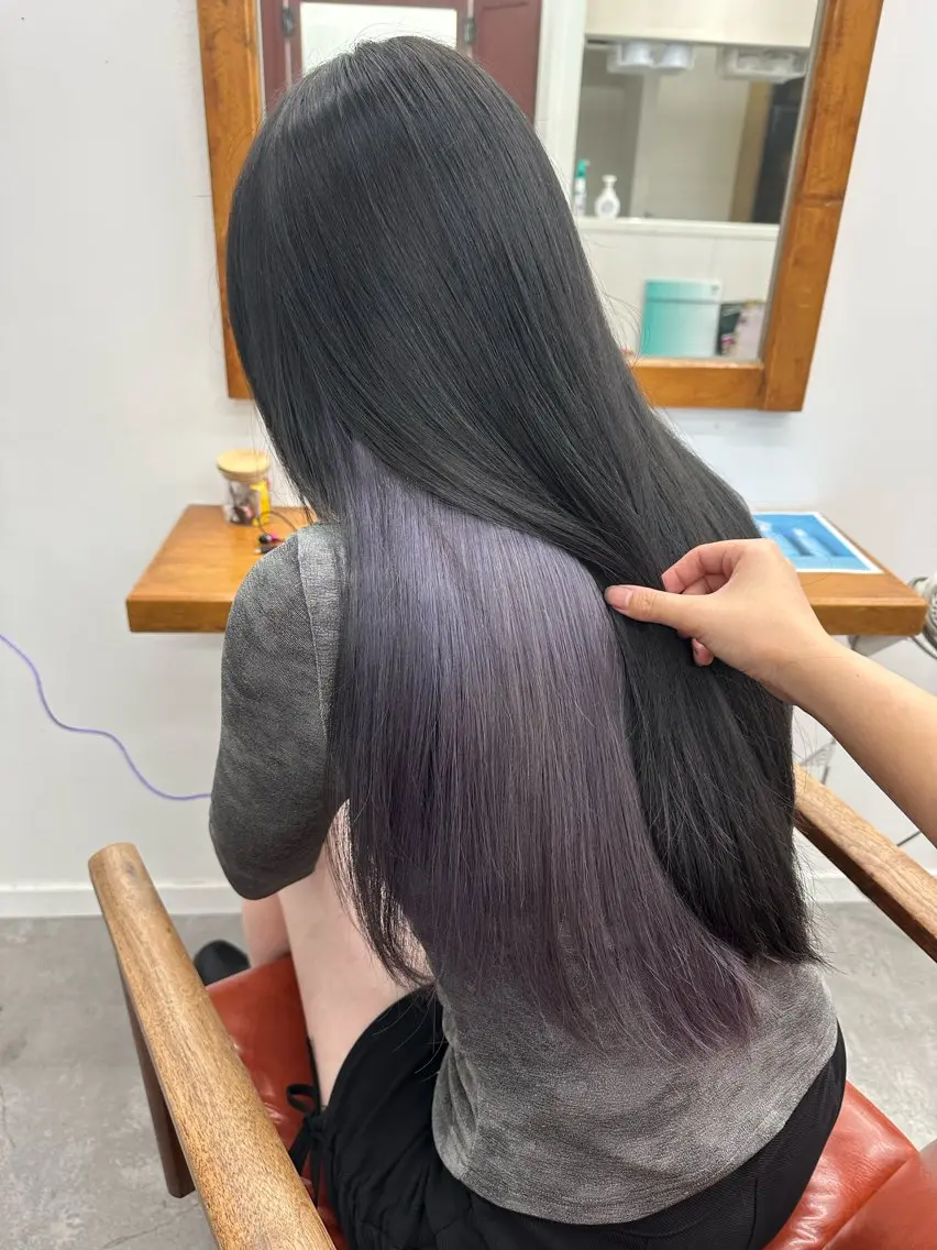 ロング カラー ブリーチ ケアブリーチ ロング トリートメント ヘアカラー ブリーチ/ハイトーン 名古屋栄/SHIONのヘアスタイル
