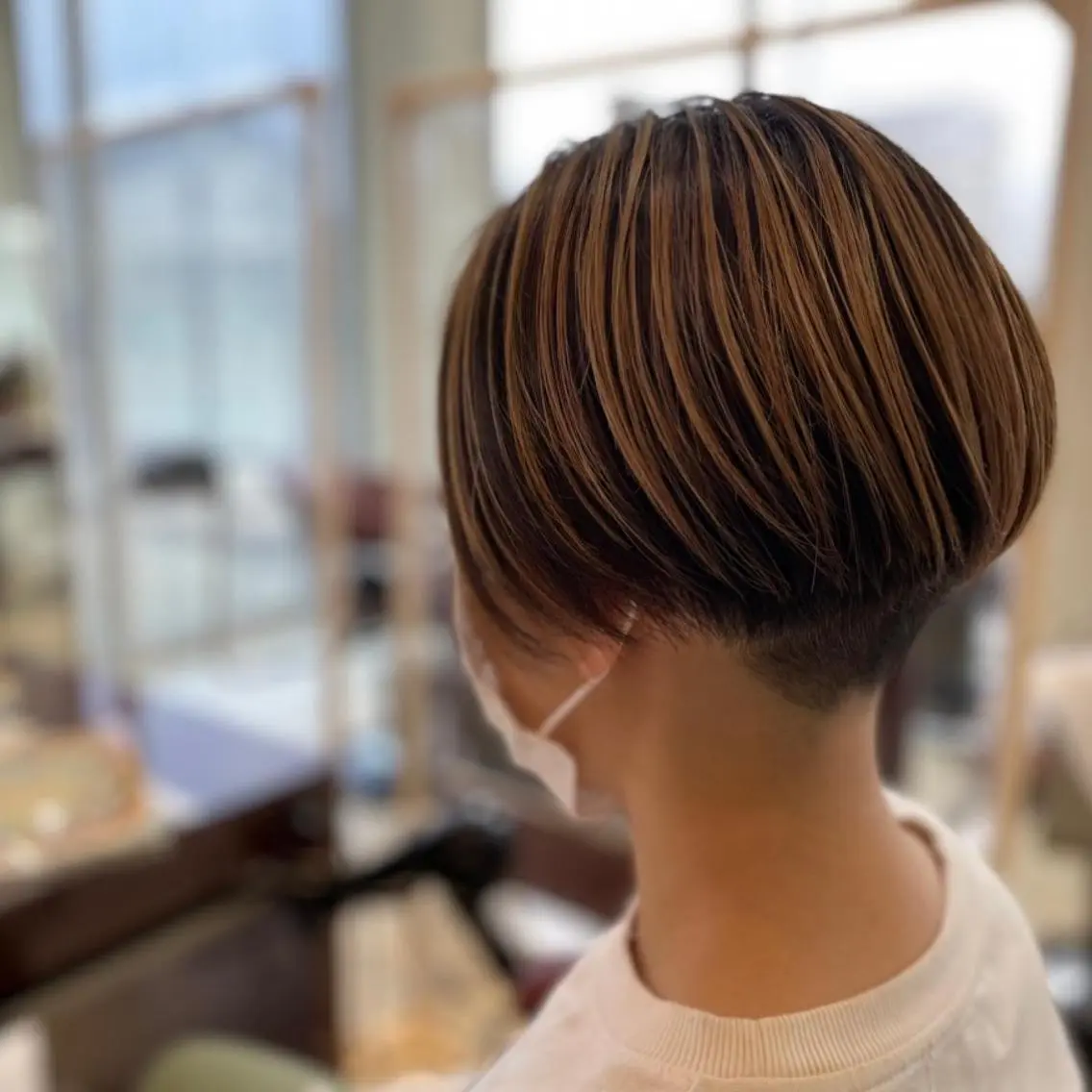 ショート カラー パーマ メンズ キッズ マツエク・マツパ 子どものヘアアレンジ メンズバレイヤージュ バレイヤージュ グラデーションカラー レイヤーカット sara 荒井店のヘアスタイル