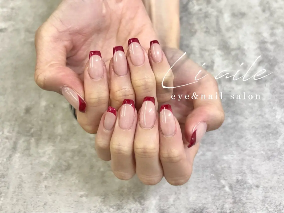 ネイル フレンチネイル Li aile yuuka🩰🎀のネイルデザイン