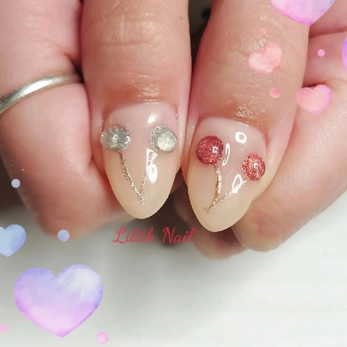 ネイル マグネットネイル ハンドネイル Lilith Nailのネイルデザイン