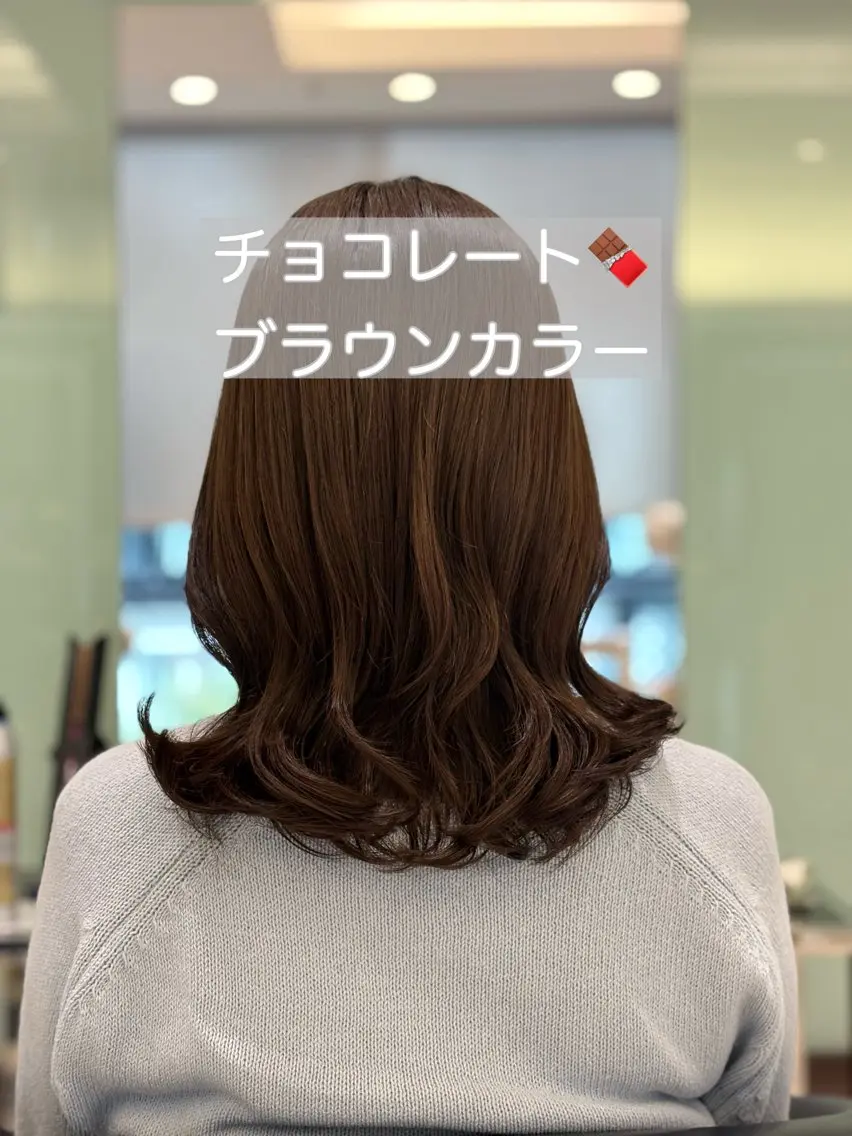 ミディアム カラー パーマ カット ヘアカラー トリートメント 韓国っぽ水光肌カラー マンツーマン🫧なおのヘアスタイル