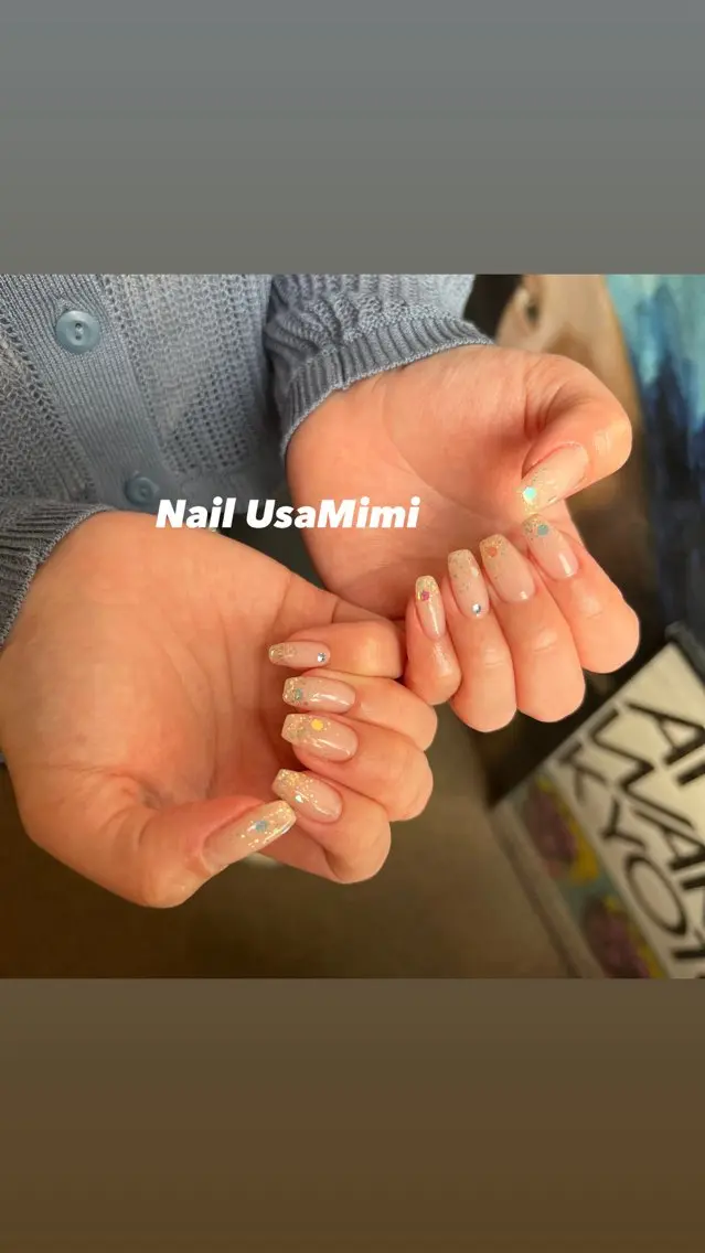 ネイル ジェルネイル キラキラネイル 韓国ネイル マグネットネイル 持ち込み 本町NailUsa Mimi RIKOのネイルデザイン