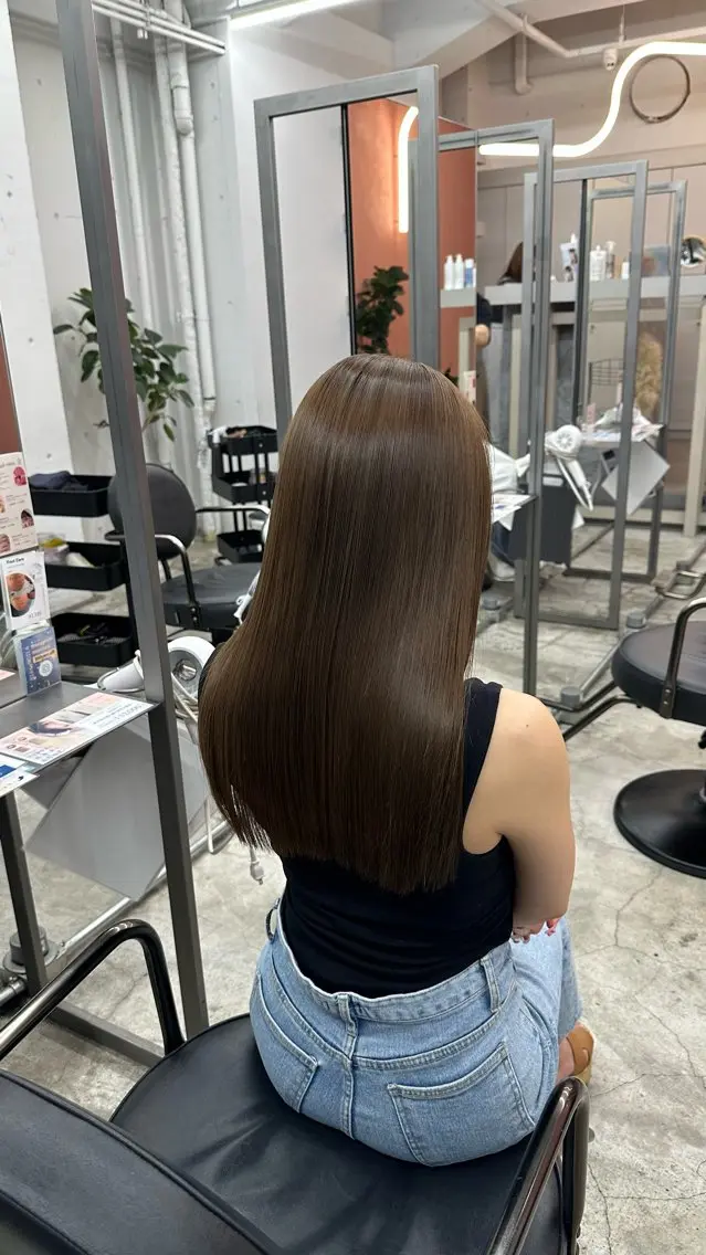 ロング カラー ヘアカラー トリートメント ゆうご/心斎橋 /カラーモデル募集中のヘアスタイル