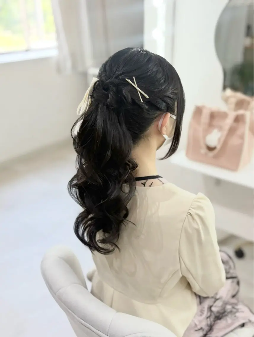 ヘアアレンジ ポニーテール ヘアセット ヘアセットサロン /上坪愛美のヘアスタイル