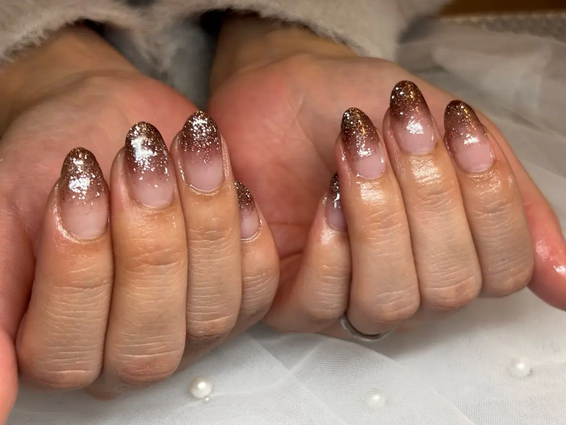 ネイル ラメ(グリッター) ラメグラデーション ハンドネイル 練習モデル募集 nailのネイルデザイン