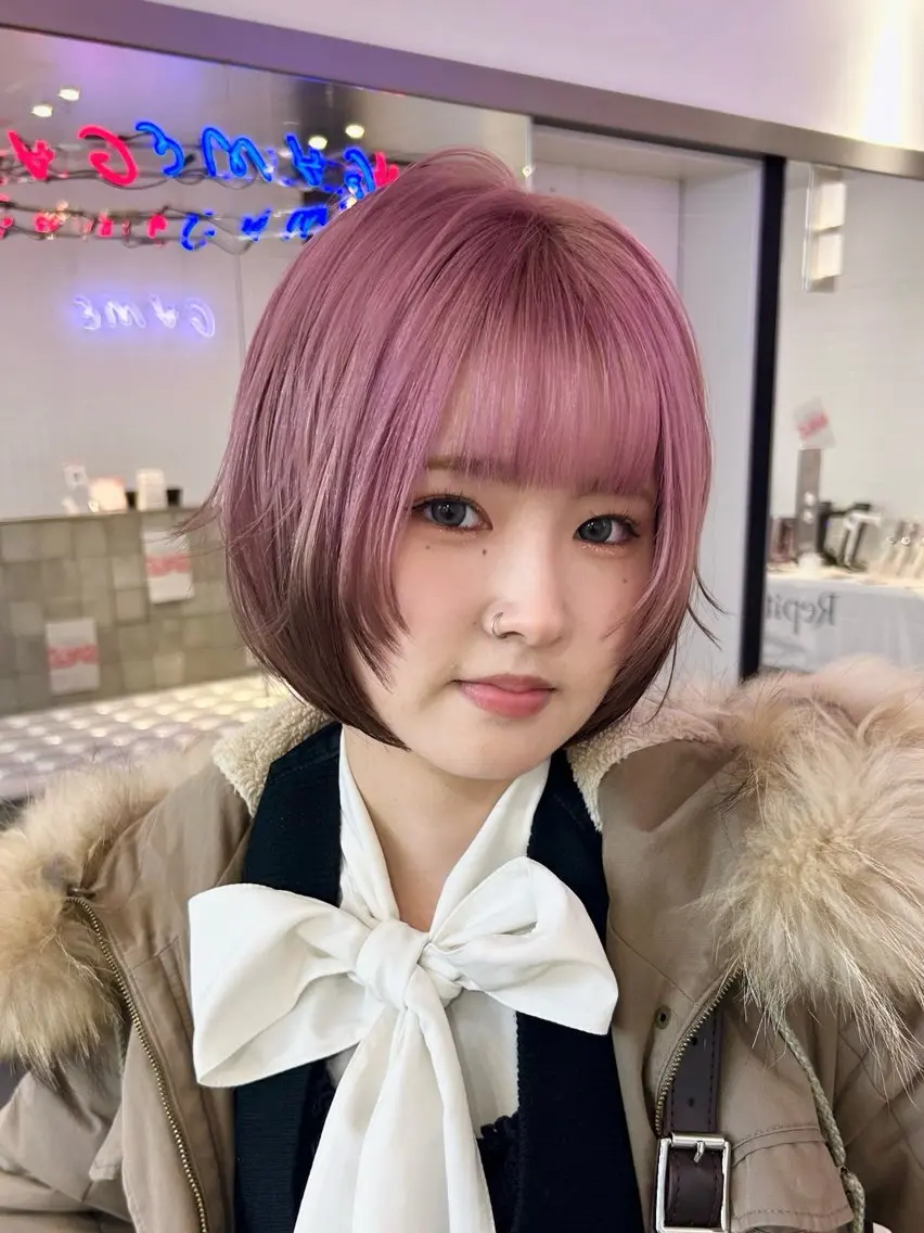 ロング ボブ エクステ 外国人風カラー レイヤーカット カット ヘアカラー トリートメント MiRI💜地毛級 エクステ✖似合わせ技のヘアスタイル