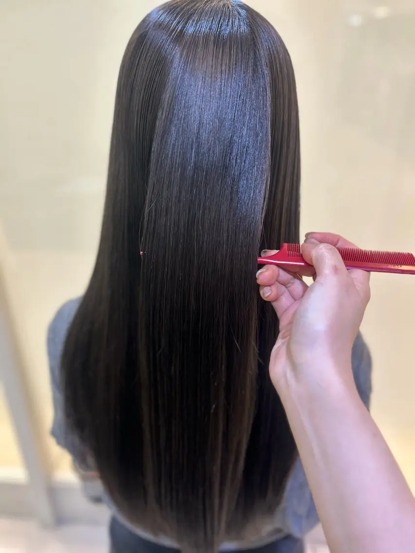 ロング カラー カット ヘアカラー トリートメント 縮毛矯正/髪質改善/ 艶髪ササキナツミのヘアスタイル