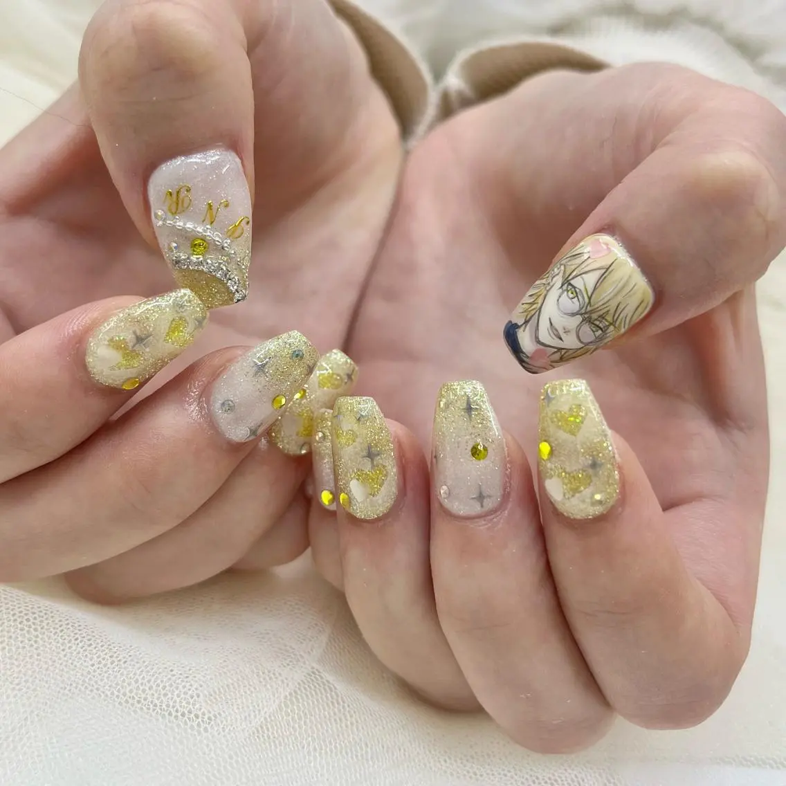 セミロング ハンドネイル 池袋痛ネイル Nok. 渡辺のネイルデザイン